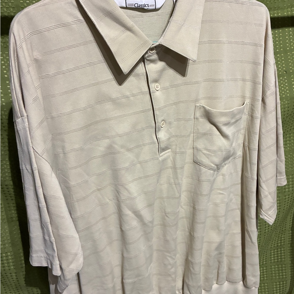 Classics Men's Light Tan Polo Shirt -3X